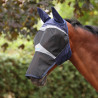 Maschera anti-mosche Shires FlyGuard Pro in rete fine con orecchie e muso quadrato - Marina