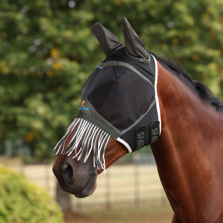 Maschera anti-mosche Shires FlyGuard Pro Air Motion con orecchie e frange