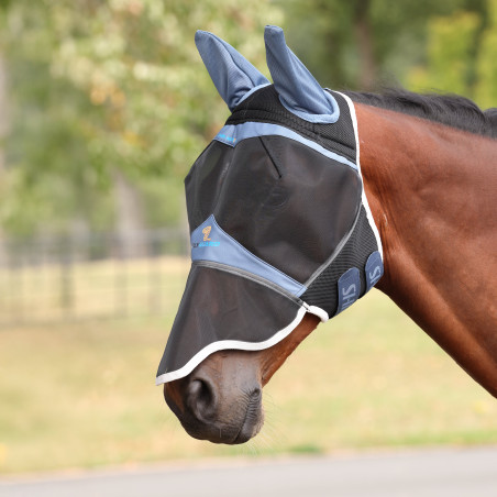 Maschera antimosche Shires FlyGuard Pro Air Motion con orecchie e naso