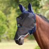 Maschera anti-mosche Shires FlyGuard Pro Deluxe con orecchie e naso - Marina