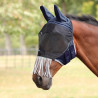 Maschera antimosche Shires FlyGuard Pro Deluxe con orecchie, naso e frange - Marina
