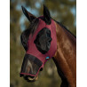 Maschera antimosche WeatherBeeta ComFiTec Luxe Stretch con orecchie e naso - Bordeaux / nero