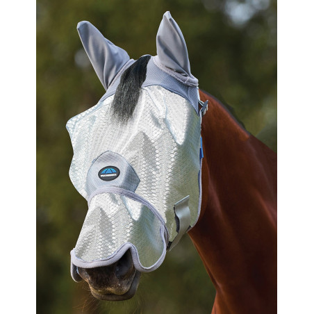 Maschera antimosche Weatherbeeta ComFiTec Hexi Shield Ride con orecchie e naso