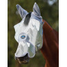 Maschera antimosche Weatherbeeta ComFiTec Hexi Shield Ride con orecchie e naso - Argento