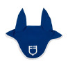 Cuffia anti-mosche in tessuto tecnico con logo GP Equestro - Mare / bianco