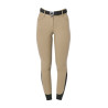Pantaloni da equitazione da donna Equestro con grip alle ginocchia a vita alta - Incenso