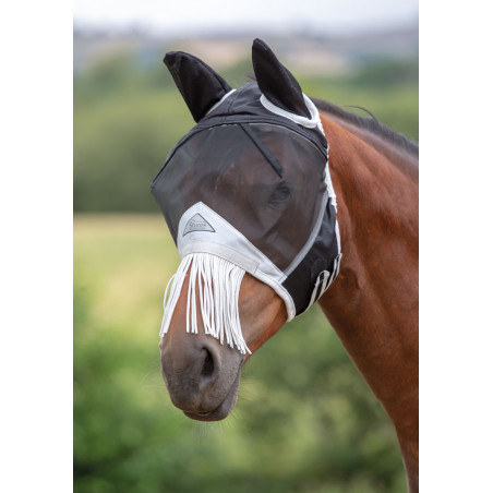 Maschera anti mosche con frange sul naso Shires FlyGuard Pro