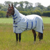 Coperta integrale anti-dermatite Plus Shires Tempest - Bianco / blu aviazione