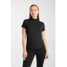 T-shirt da allenamento Horze Emmie da donna cooling a maniche corte - Nero