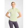 T-shirt da allenamento Horze Emmie da donna cooling a maniche corte - Verde celadon