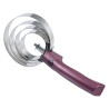Curry comb metallica rotonda con manico Imperial Riding - Malva scuro metallizzato