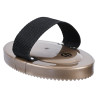 Striglia in PVC con manico Imperial Riding - Talpa scuro metallizzato