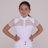 Camicia da concorso Optima Vx giovane cavaliere Shires Aubrion - Bianco