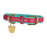 Collare per cane in pelle trapuntata Shires Digby & Fox - Rosa