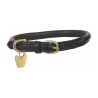 Collare per cane in cuoio tondo Shires Digby & Fox - Nero