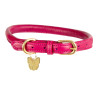 Collare per cane in cuoio tondo Shires Digby & Fox - Rosa