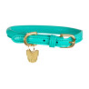 Collare per cane in cuoio tondo Shires Digby & Fox - Verde petrolio