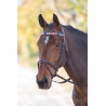 Fronte per polo in pelle Shires Velociti Gara - Rosso / blu navy