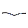 Fronte con strass blu Shires Velociti Gara - Marrone