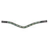Fronte con strass verde Shires Velociti Gara - Marrone