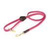 Guinzaglio per cane in pelle rotonda Shires Digby & Fox - Rosa