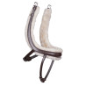 Museruola francese curva in pile Shires Velociti Rapida - Marrone
