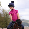 Sottostrato a maniche corte React giovane cavaliere Shires Aubrion - Fucsia