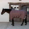 Coperta da paddock impermeabile per tutte le stagioni Comfort Kentucky - Bordeaux a quadretti