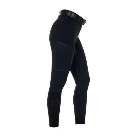 Pantalone slim fit donna vita alta Equestro Ridertechnology full grip
