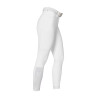 Pantalone slim fit donna vita alta Equestro Ridertechnology full grip - Bianco