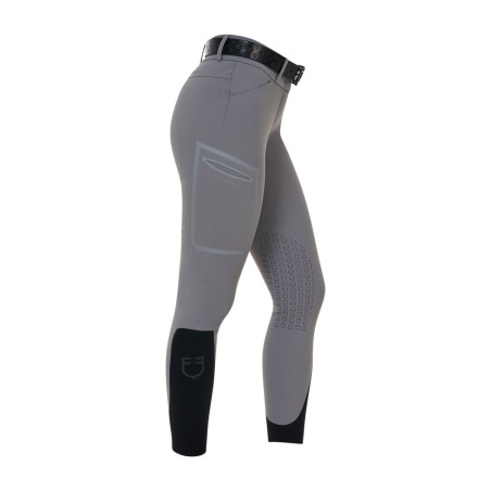 Pantalone slim fit donna vita alta Equestro Ridertechnology cuciture termosaldate