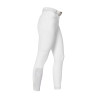 Pantalone slim fit donna vita alta Equestro Ridertechnology cuciture termosaldate - Bianco