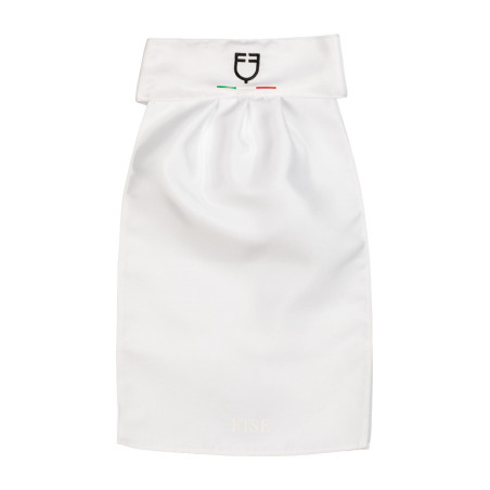 Plastron da concorso con logo ricamato Equestro X Fise