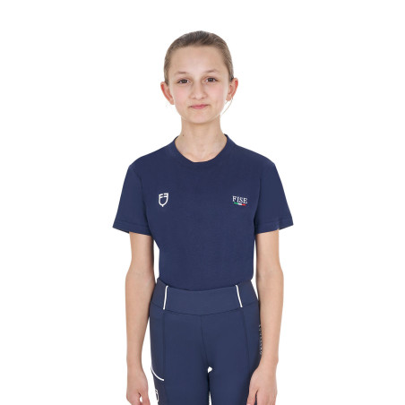 T-shirt unisex bambini slim fit Equestro X Fise