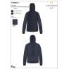 Felpa tecnica donna con cappuccio e inserti micro mesh - Blazer marine