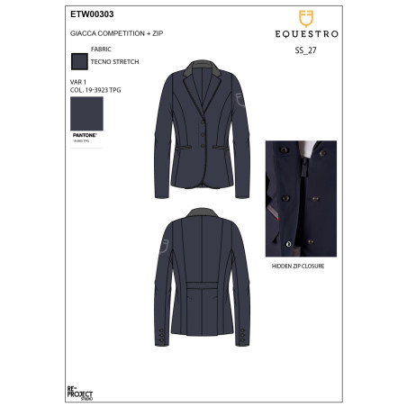Giacca donna concorso zip e bottoni