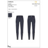 Pantaloni donna full grip a vita alta logo in strass - Blazer marine
