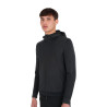 Felpa tecnica uomo con cappuccio e inserti micro mesh - Nero