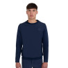 Felpa tecnica uomo girocollo con inserti micro mesh - Blazer marine
