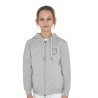Felpa bambini unisex con cappuccio e zip frontale - Miscela grigia