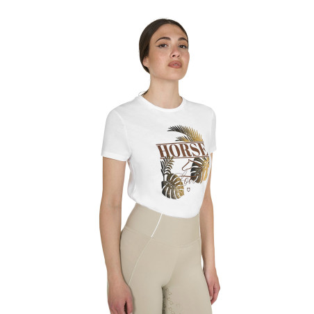 T-shirt donna Horse Palm in cotone