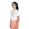 T-shirt bambina Horse Team in cotone - Bianco