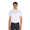 T-shirt basic uomo con scritta sul petto - Bianco