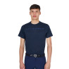 T-shirt basic uomo con scritta sul petto - Marina