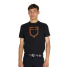 T-shirt basic uomo con logo glossy - Nero / nero