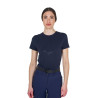 T-shirt basic donna logo glossy tono su tono - Marina