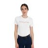T-shirt donna Strass in cotone - Bianco
