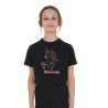 T-shirt bambina Time to Blossom in cotone - Nero
