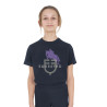 T-shirt bambini unisex Horse Jump Glossy in cotone - Marina