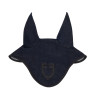 Cuffietta in tessuto tecnico effetto denim con logo - Denim blu